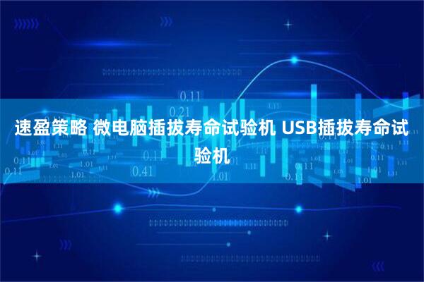 速盈策略 微电脑插拔寿命试验机 USB插拔寿命试验机