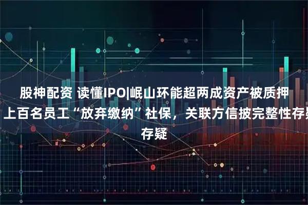 股神配资 读懂IPO|岷山环能超两成资产被质押，上百名员工“放弃缴纳”社保，关联方信披完整性存疑